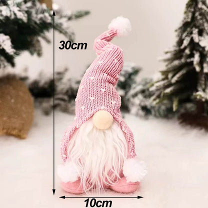 Christmas Gnomes Plush Elf Faceless Doll with Bell for Home Decor Handmade Tomte Swedish Gnome Scandinavian Figurine