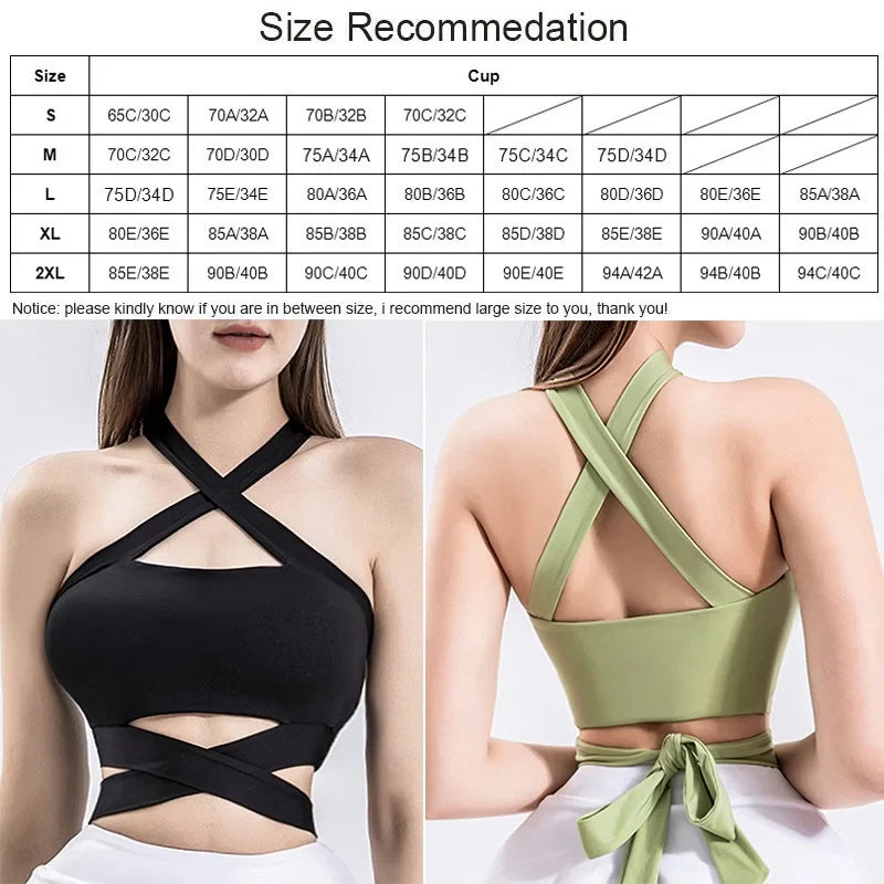 qgtao Cloud Hide Workout Sports Bra Gym Fitness Underwear XL Camis Sexy Strappy Yoga Crop Top Women Running Vest Gym Shirt Sportswear