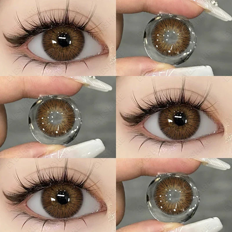 1Pair Colored Contact Lenses for Eyes Fast Delivery Brown Lenses Gray Pupils Lens Green Eye Lenses Blue Eye Lens Yearly