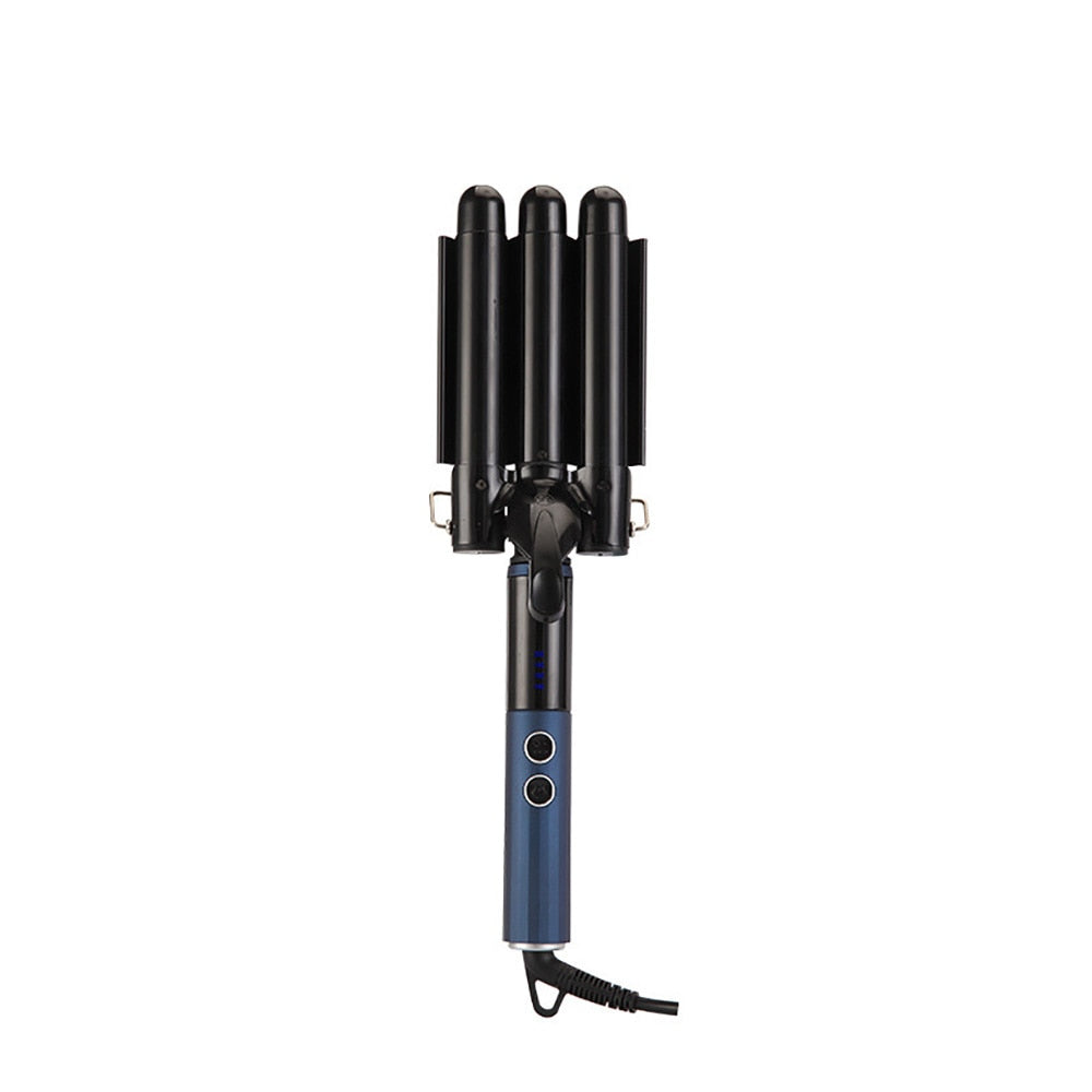 SONOFLY Foldable Hair Curling Iron 25mm Triple Barrel Ceramic Professional Curler LED Temperature Control Styling Tools JF-813