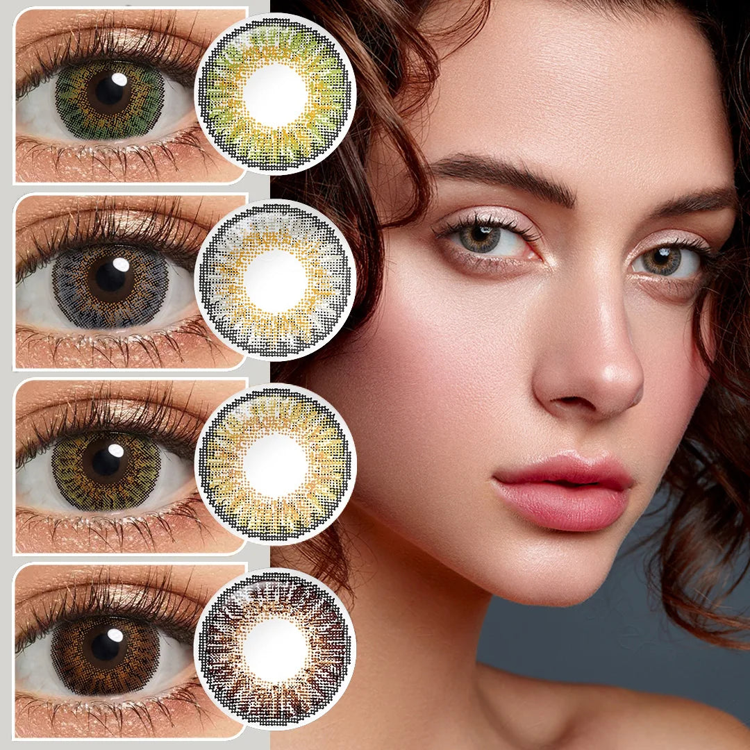 qgtao Colored Contact Lenses For Eyes 1 Pair Color Contact Lenses 3 TONE Color Lens Eyes Contacts