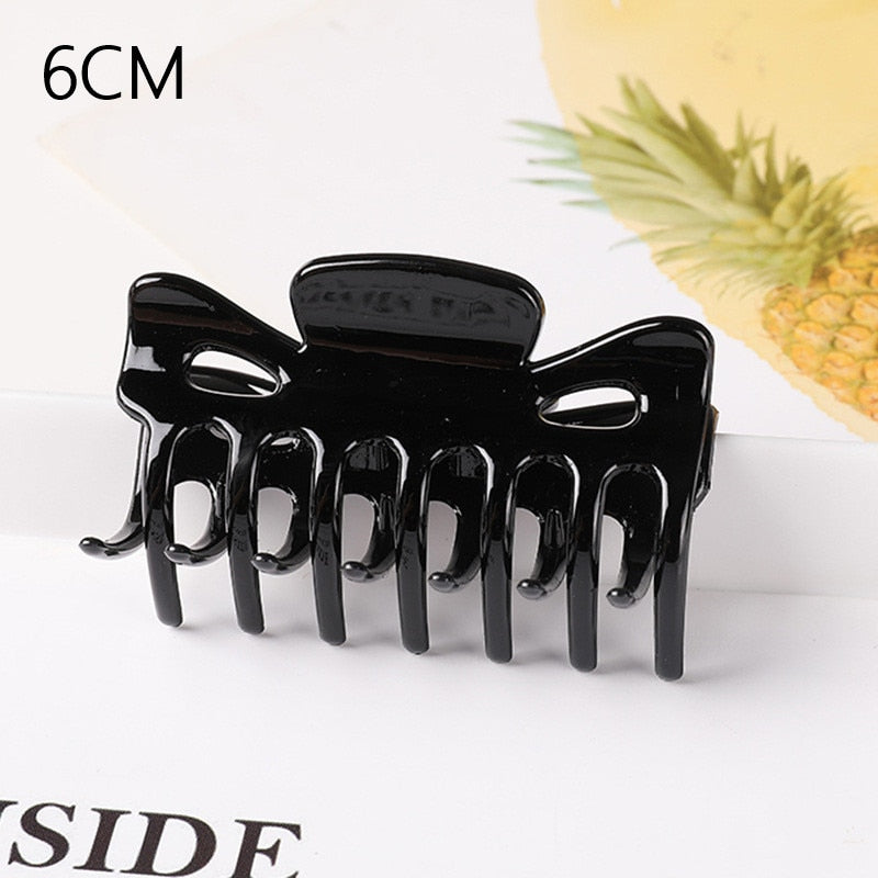 1PC Korean Solid Large Hair Claw Elegant Acrylic Hairpins Barrette Crab Hair Clips for Women Girls Headwear Hair Accessories