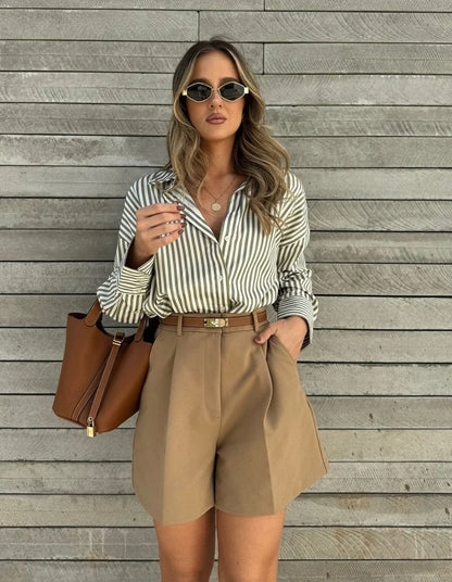 qgtao  2024 Women’s Versatile Trendy Shirt Shirts & Blouses Korean Popular Clothes Blouse Y2K Top Japanese Vintage Clothing