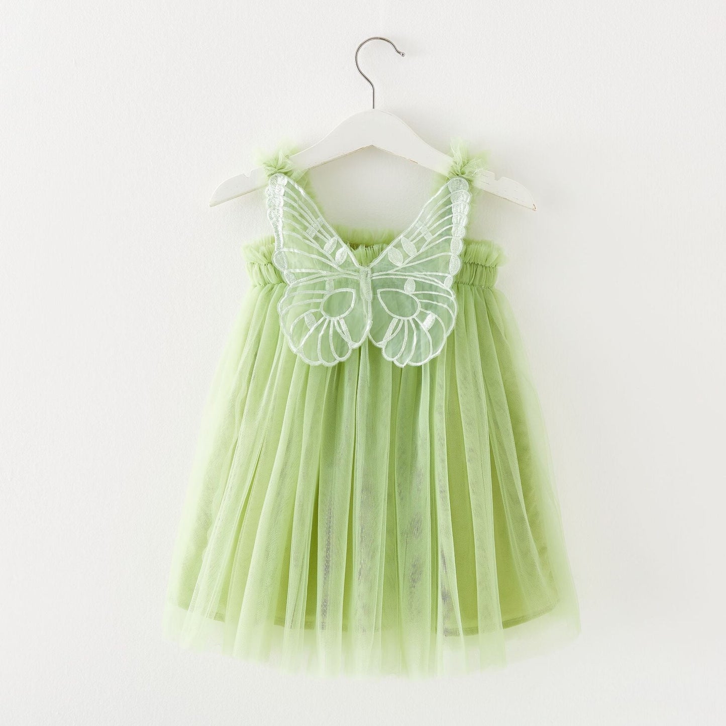 Birthday Strap Dress For Baby Girl Clothes Summer 3D Angel Wings Fairy Princess Mesh Tutu Dresses Kid Party Costume