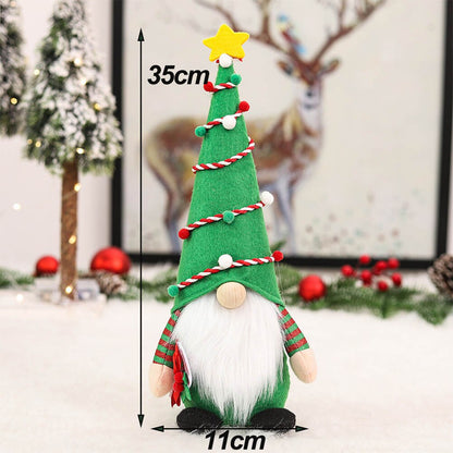 Christmas Gnomes Plush Elf Faceless Doll with Bell for Home Decor Handmade Tomte Swedish Gnome Scandinavian Figurine