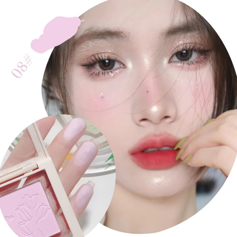 Flowers Mousse Blush Soft Natural Matte Blusher Powder Face Contour Highlighter Silky Smooth Cheek Makeup Brighten Skin Tones