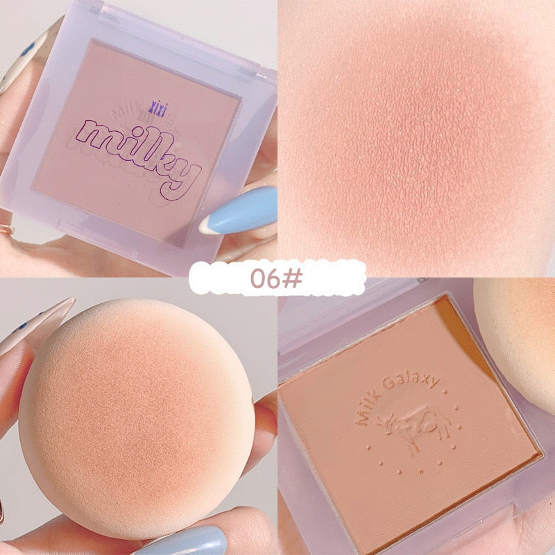 Soft Matte Blush Mini Portable Natural Blush Palette Peach Pink Red Rouge Cheek Long-lasting Nude Makeup Cosmetic Face Makeup