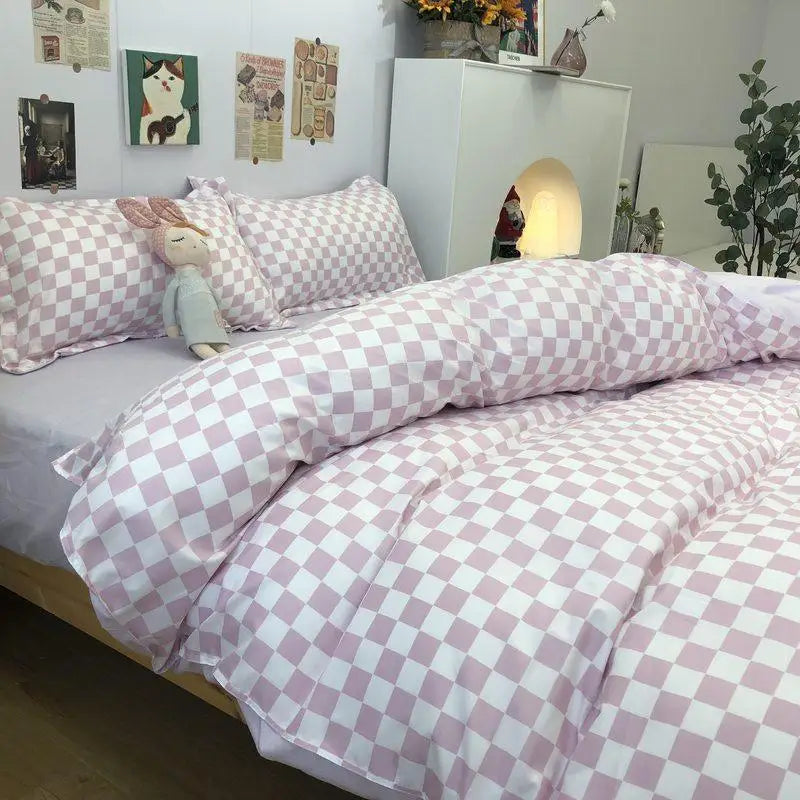 Yeknu Ins Bedding Set Bed Linen 2 Bedrooms Duvet Cover For Girl Adults Bedspread Flat Sheet Quilt Cover King 220x240 Cover