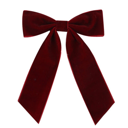 Vintage Black Big Large Velvet Bow Hair Clip For Women Girls Wedding Long Ribbon Korean Hairpins Barrette Hair Accessories