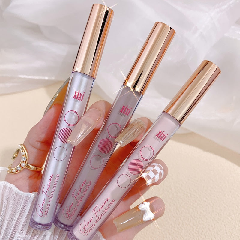 Diamond Glitter Liquid Highlighter Facial Bronze Contouring Repair Stick Brightening Concealer Face Body Shadow Makeup Cosmetics