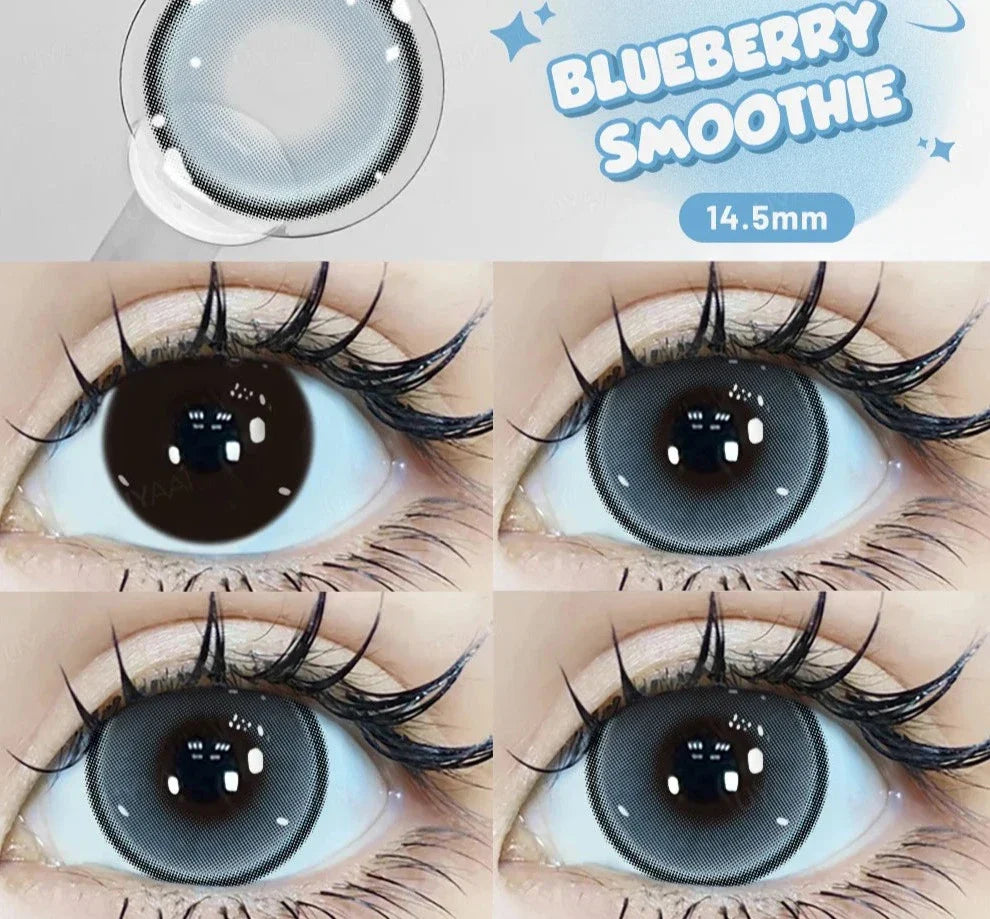 15mm Big Diameter Black Lenses 14.5mm Lenses  Colored Contact Lenses for Eyes Big Eye Lenses Natural Look Lenses