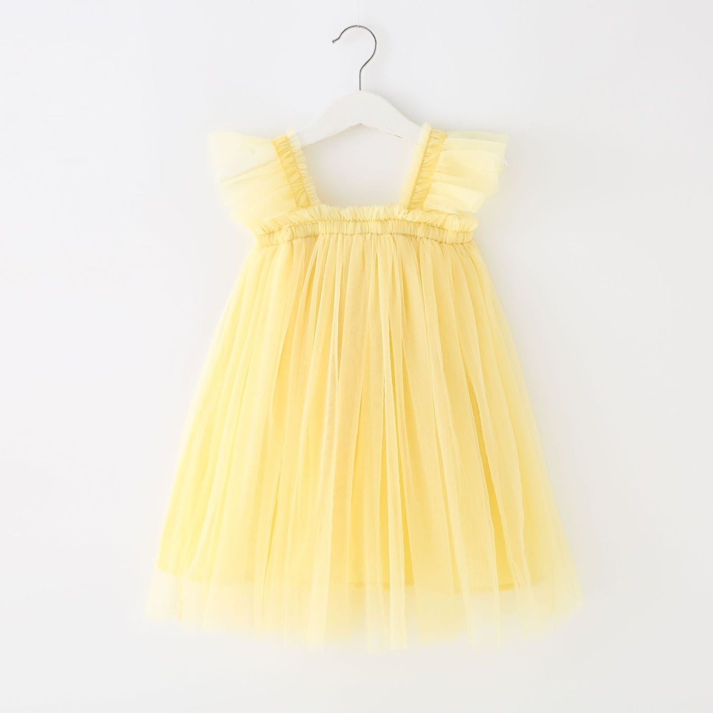 Birthday Strap Dress For Baby Girl Clothes Summer 3D Angel Wings Fairy Princess Mesh Tutu Dresses Kid Party Costume