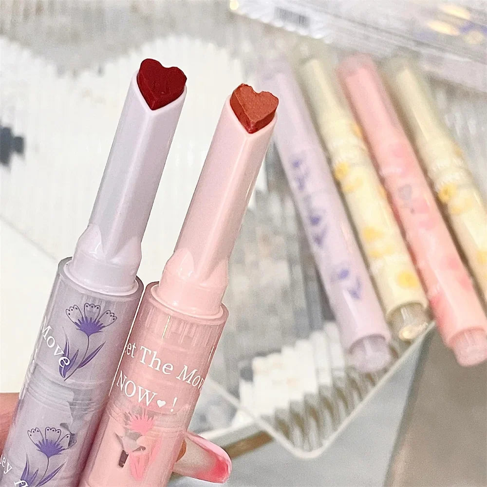 qgtao  Florette Clear Lip Glaze Flower Love Jelly Mirror Lipstick Waterproof Non-stick Cup Lipstick Transparent Korea Makeup