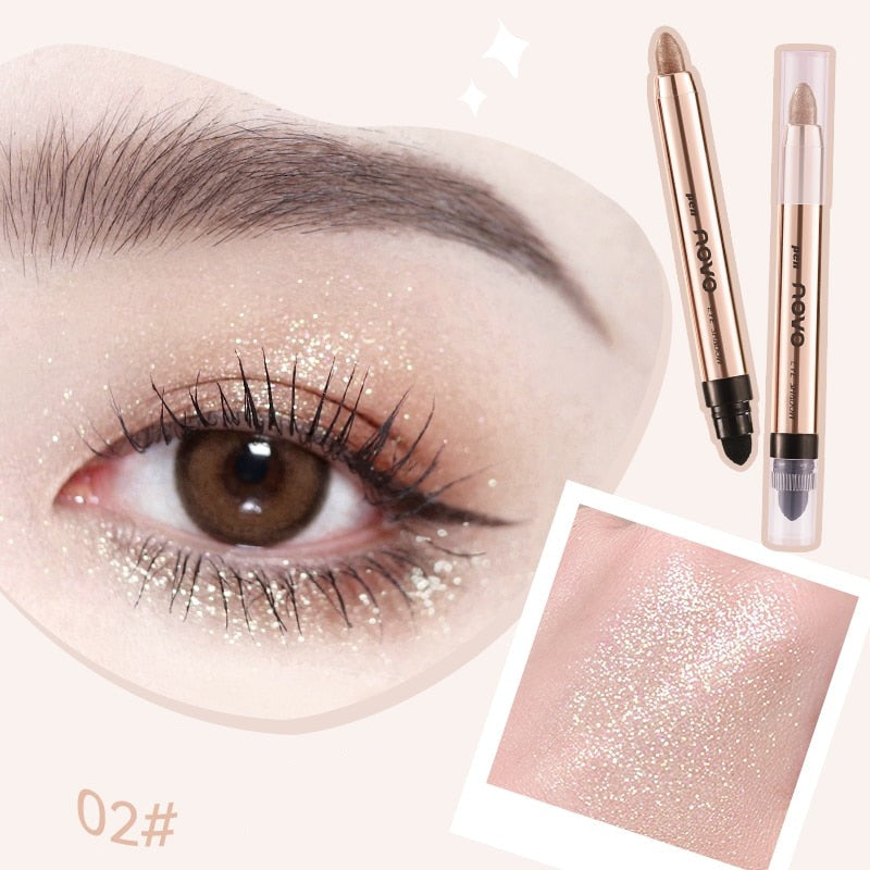 Sparkling Golden Highlighter Eyeshadow Pencil Glitter Pearlescent Silkworm Pen Long Lasting Shiny Eye Shadow Makeup Eyeliner Pen