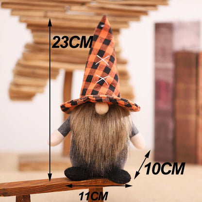 Halloween Gnome Plush Halloween Decoration for Home Handmade Faceless Dolls Gnome Ornaments Cute Elf Scandinavian Tomte Gnomes