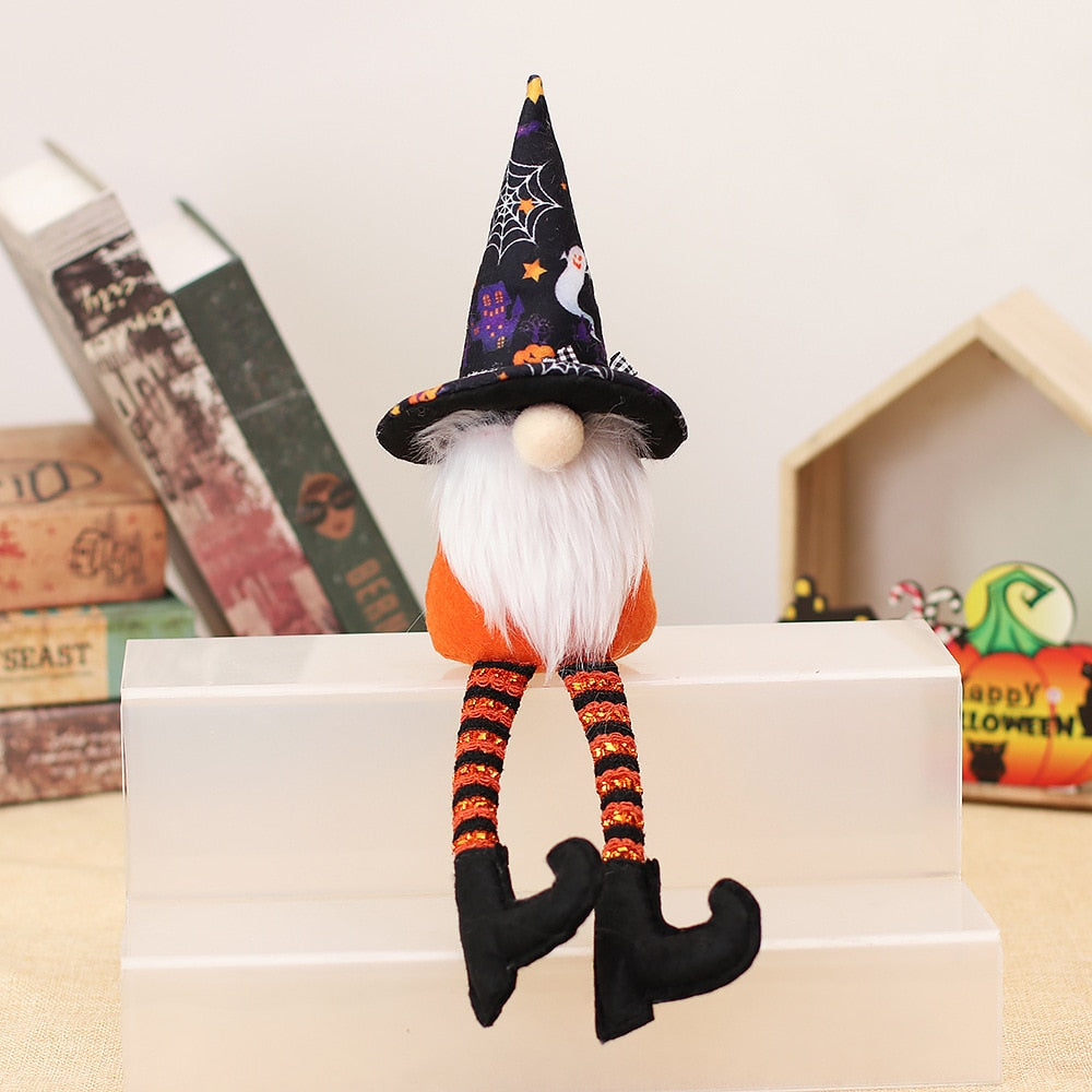 Halloween Gnome Plush Halloween Decoration for Home Handmade Faceless Dolls Gnome Ornaments Cute Elf Scandinavian Tomte Gnomes