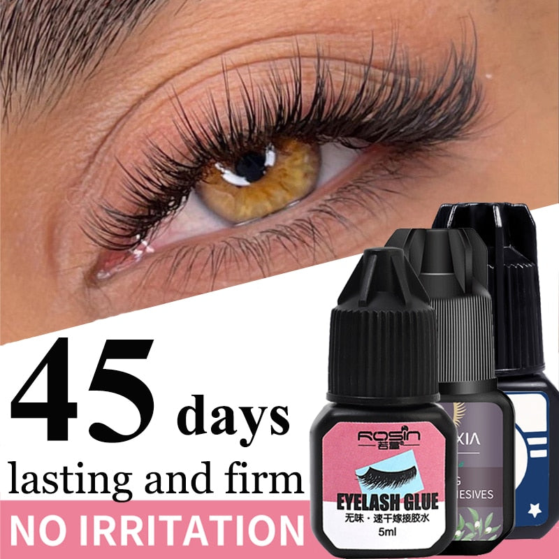 Quickily Drying Eyelashes Extension Glue 5ml Waterproof Long Lasting Firm No-irritant Black Grafted Eyelash Glue Makeup Tools