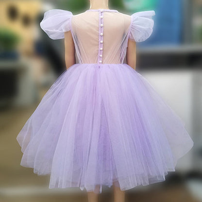 Teenage Girls Dress Children's Clothing Party Elegant Princess Long Tulle Baby Girls Kids Lace Wedding Ceremony Dresses