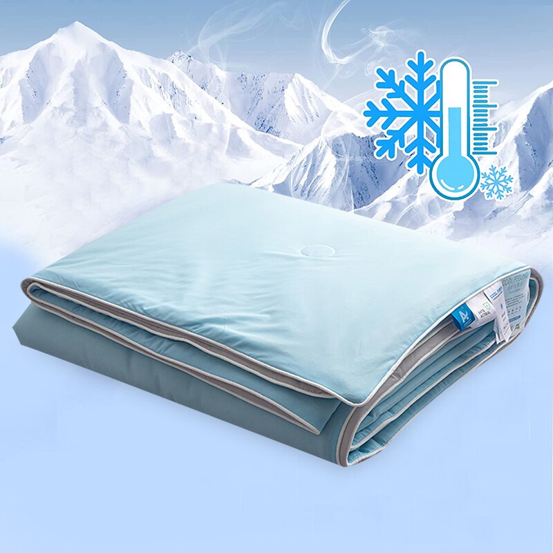 Yeknu Cooling Blankets Smooth Air Condition Comforter Lightweight Summer Quilt with Double Side Cold & Cooling Fabric