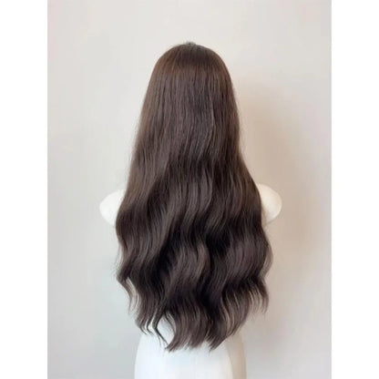 OKLULU  -  Wig for Women Long Wavy Black Brown Wigs Natural Water Ripple Center Parted Eight Curly Hair Soft Hair.for Daily Use Cosplay