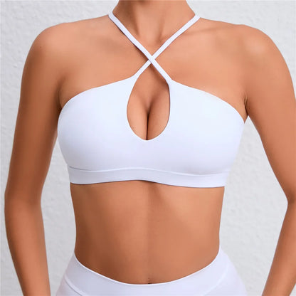 qgtao Hot Girl Hollow Out Running Sports Bra Fitness Yoga Bra Crop Tank Top Underwear Women Vest Shockproof Shirt Jogging Sportswear