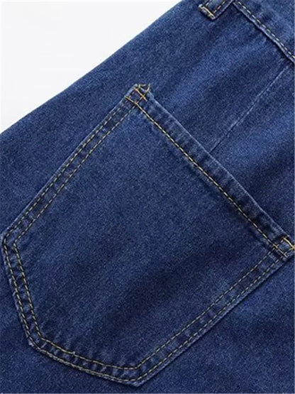 qgtao Plus Size Women's Shorts Wide-Leg With Folds In Summer Thin Denim Shorts The Non-Stretch Jeans For Busty Lady To Wear In Summer