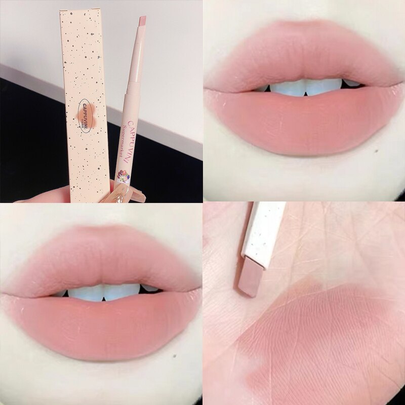 Velvety Smooth 5 Colors Matte Lip Liner Long Lasting Pigments Waterproof Nude Beige Lipstick Pencil Soft Creamy Makeup Tool New