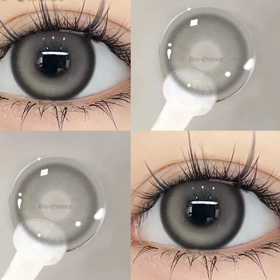 qgtao  1Pair Natural Colored Contact Lenses for Eyes with Degree Brown Lenses Fog Pearl Lens Korean Lenses Lenses Eye Color