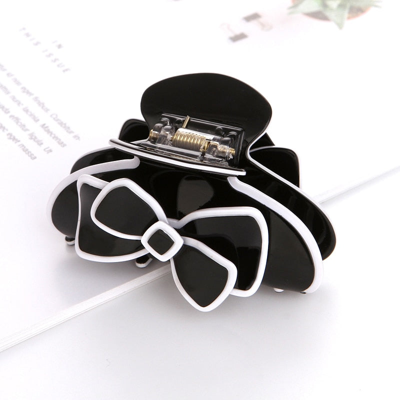 Acetate Camellia Hair Claw Clip Clamp For Women Girl Flower Handmade French Fashion Head Accessories Mujer Wholesale