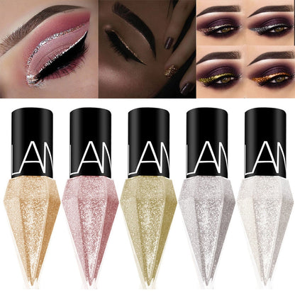 Glitter Liquid Eyeliner Waterproof Christmas Gifts Metallic Shimmer Eye Liner Diamond Bottle Professional Makeup for Women Xmas