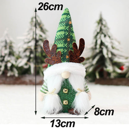 Christmas Gnomes Plush Elf Faceless Doll with Bell for Home Decor Handmade Tomte Swedish Gnome Scandinavian Figurine