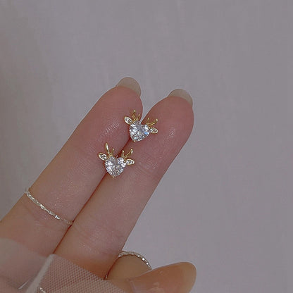 Cute Christmas Elk Dangle Earrings For Women Charm Xmas Deer Star Bowknot Round Ball Drop Earring Girls New Year Party Jewelry