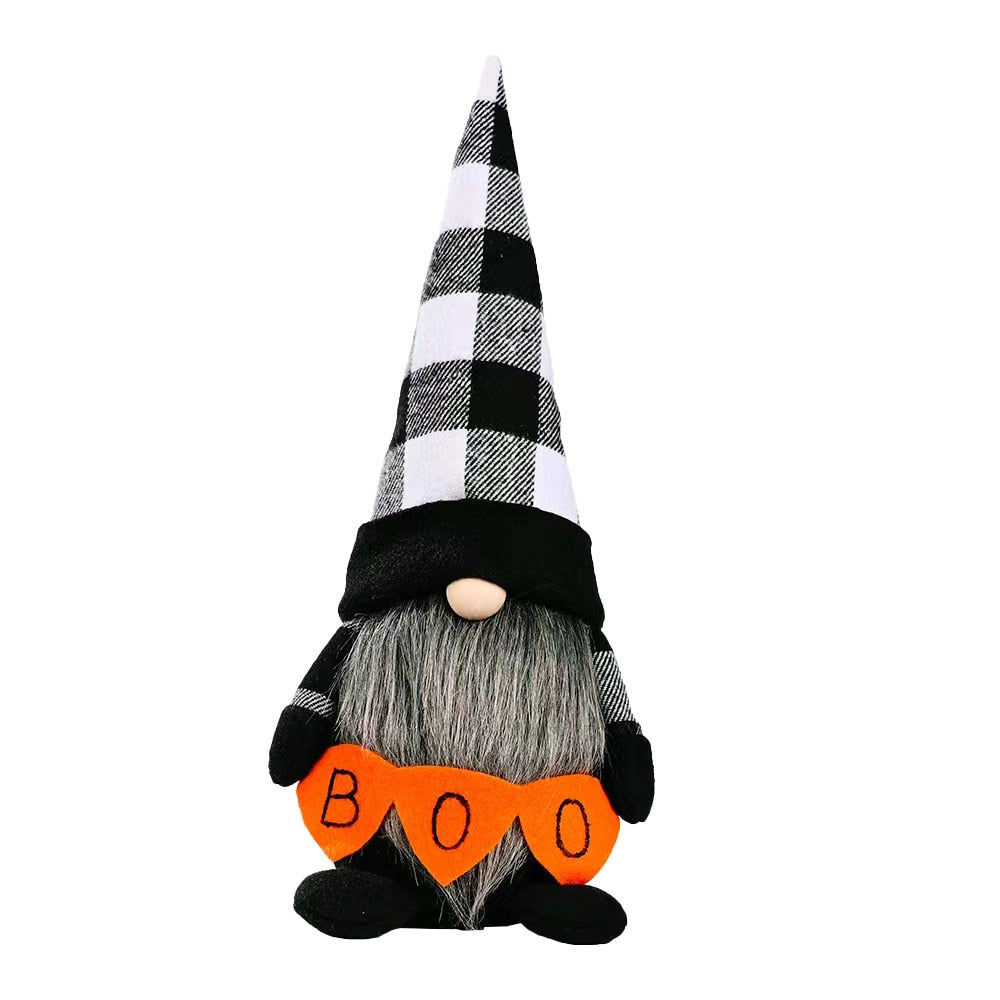 Halloween Gnome Handmade BOO Gnomes Plush Doll Holiday Decoration Home Ornaments Swedish Gnome Halloween Present