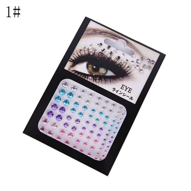 1PC 3D Sexy Crystal Eyes Glitter Face Body DIY Diamond Festival Party Jewel Makeup Tools Eye Shiner Make Up Adornment Sticker