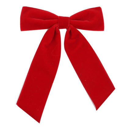 Vintage Black Big Large Velvet Bow Hair Clip For Women Girls Wedding Long Ribbon Korean Hairpins Barrette Hair Accessories