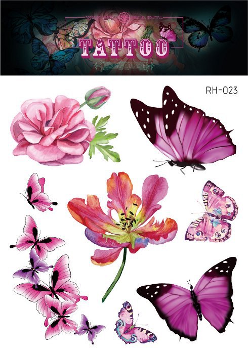 Fairy Butterfly Wings Shiny Tattoo Sticker Waterproof Eyes Face Hand Body Art Fake Tattoos Women Makeup Dance Music Festival