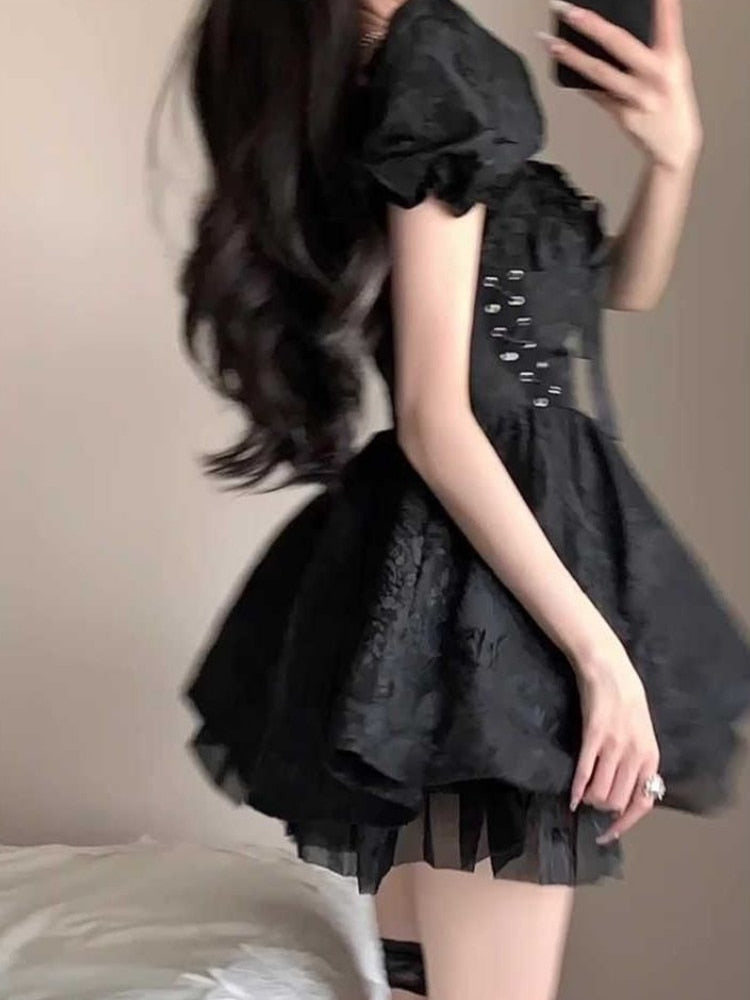 Black Gothic Beach Dress