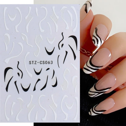 3D Christmas Sticker for Nails Cute Cartoon Sliders Snowflake Elk Xmas Tree Decal Gel Polisn Manicure Nail Art Decor SACA717-724