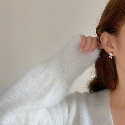 Cute Christmas Elk Dangle Earrings For Women Charm Xmas Deer Star Bowknot Round Ball Drop Earring Girls New Year Party Jewelry