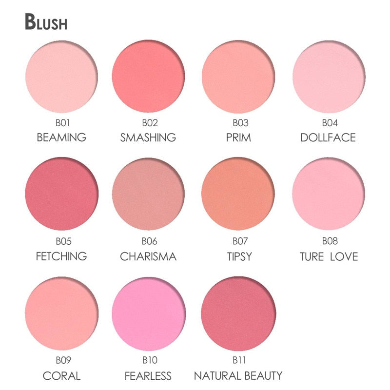 16 Colors Professional Minerals Blush Soft Smooth Face Powder Makeup Maquiagem