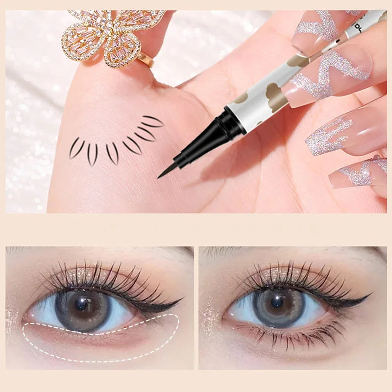 qgtao  -  Liquid Eyeliner Lying Silkworm Eyelash Pen Quick Dry Waterproof Long-lasting Black Brown Eyeliner Pencil Beauty Eyes Makeup Tool