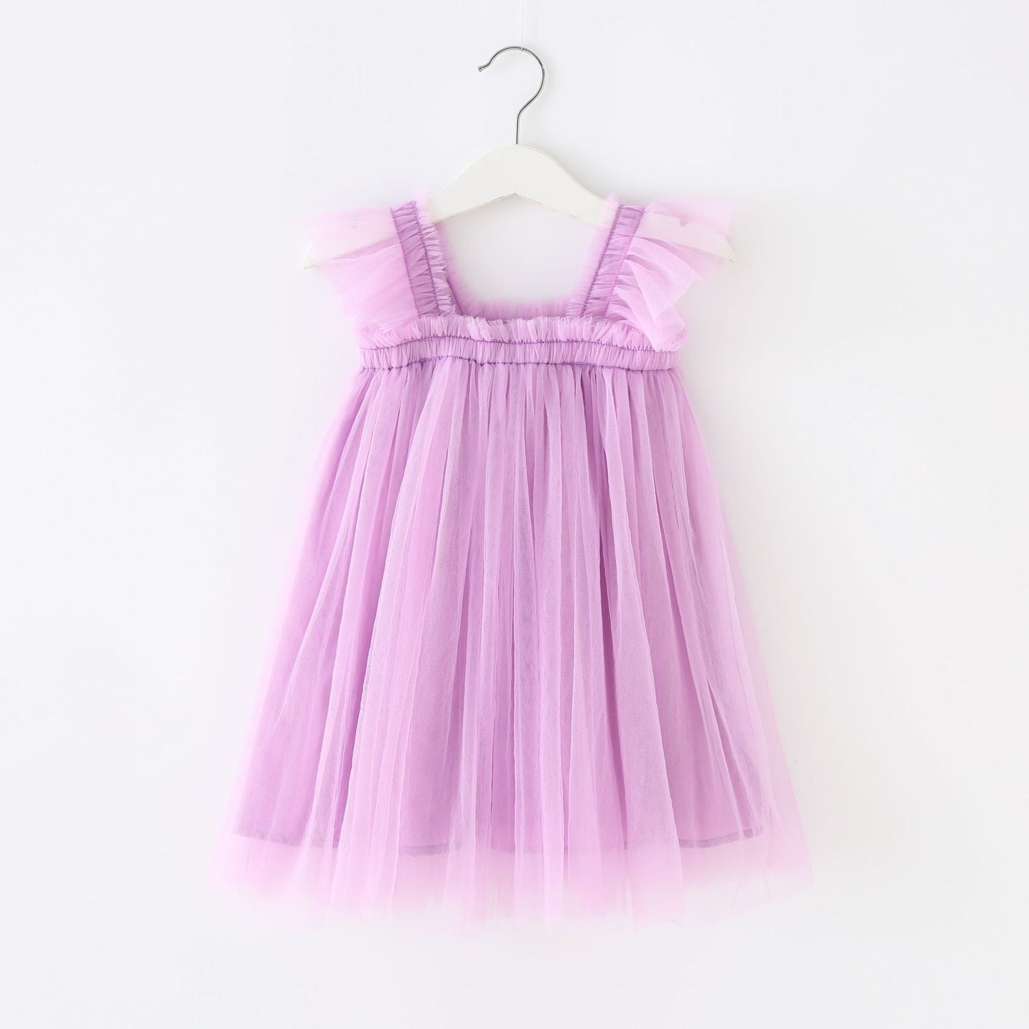 Birthday Strap Dress For Baby Girl Clothes Summer 3D Angel Wings Fairy Princess Mesh Tutu Dresses Kid Party Costume