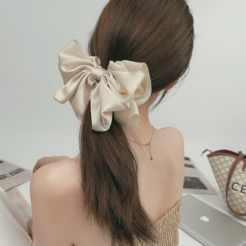 Fashion Hair Bow for Women Ribbon Bow Tie Hairpins Elegant Ladies Hairgrips Headwear Braiding Hair Accessories Hair Clips