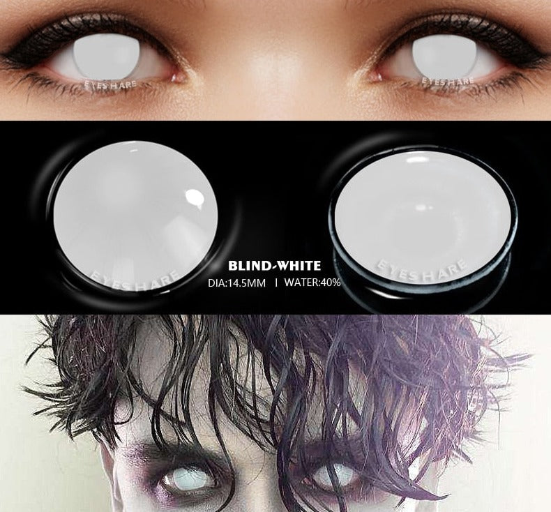 1pair Halloween Cosplay Color Contacts Lenses For Eyes Blue Black Colored Lens Anime Yearly Beauty Makeup Contacts Lens