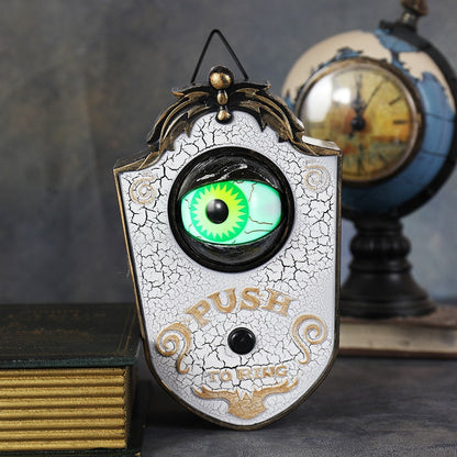 Halloween Decoration One-eyed Doorbell Horror Props Ghost's Day Glowing Home Hanging Electric Luminous Sounding Eyeball Doorbell
