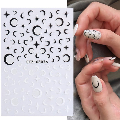 3D Christmas Sticker for Nails Cute Cartoon Sliders Snowflake Elk Xmas Tree Decal Gel Polisn Manicure Nail Art Decor SACA717-724