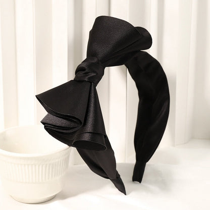Solid Fabric Satin Hair Scarf Band Hairband for Women Girl Korea Headbands Fashion Accessorie
