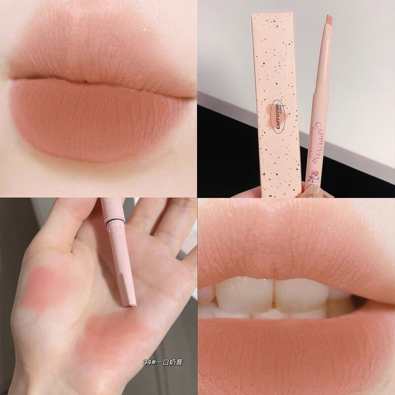 Velvety Smooth 5 Colors Matte Lip Liner Long Lasting Pigments Waterproof Nude Beige Lipstick Pencil Soft Creamy Makeup Tool New