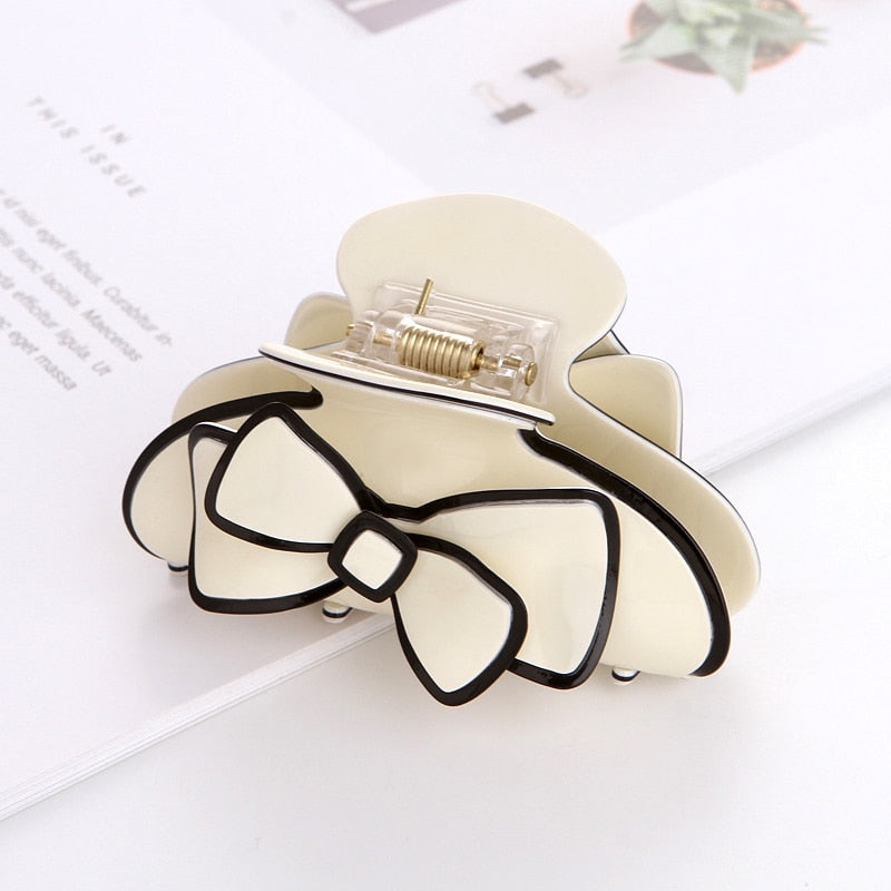 Acetate Camellia Hair Claw Clip Clamp For Women Girl Flower Handmade French Fashion Head Accessories Mujer Wholesale