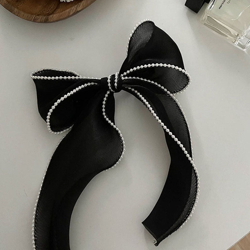 Wild Big Large Fashion Women Girls Hair Band Trendy Hairpin Casual Hair Clip Cute Ribbon Bow Ladies accessories Big Bow Barrette